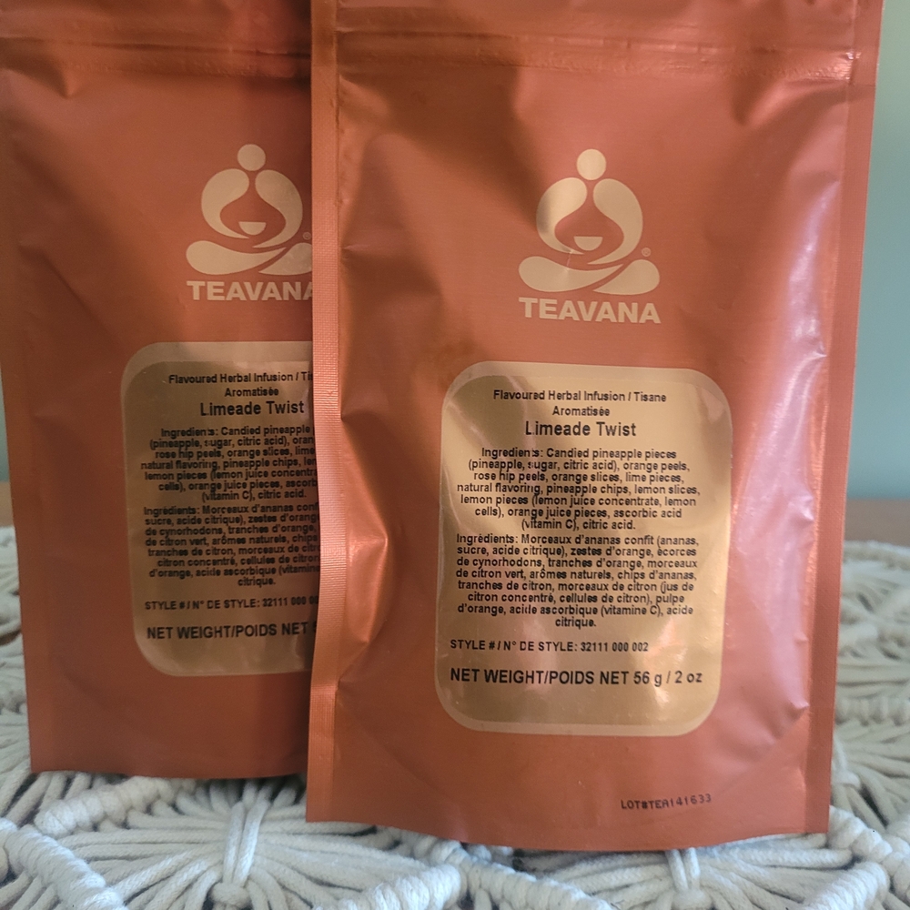Teavana Limeade Twist Herbal Tea X2